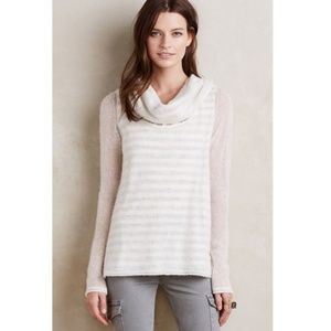 Anthropologie Moth Striped Cowl Neck Sweater